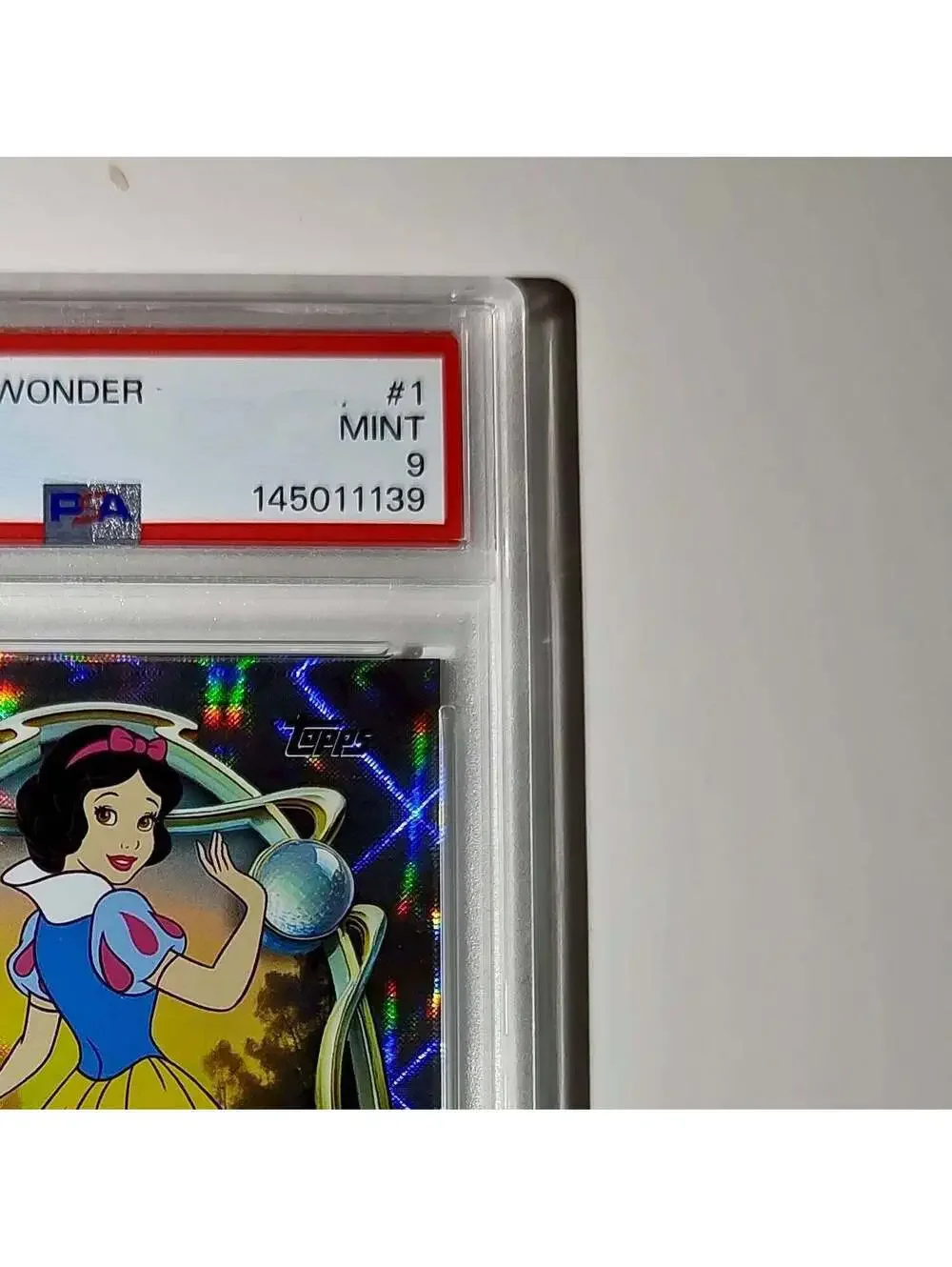 Snow White 2025 Topps Disney #1 Winter Snow White and the Seven Dwarfs PSA 9